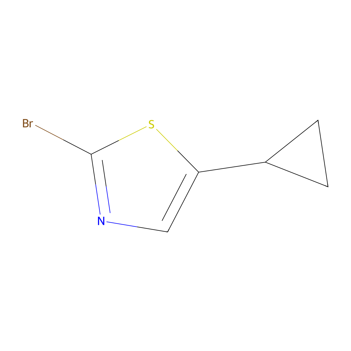 2-Bromo-5-cyclopropyl-1,3-thiazole molecular structure, CAS 1086381-69-2