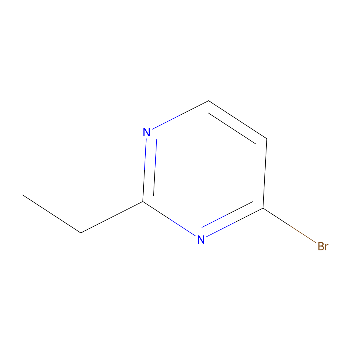 4-Bromo-2-ethylpyrimidine molecular structure, CAS 1086381-79-4
