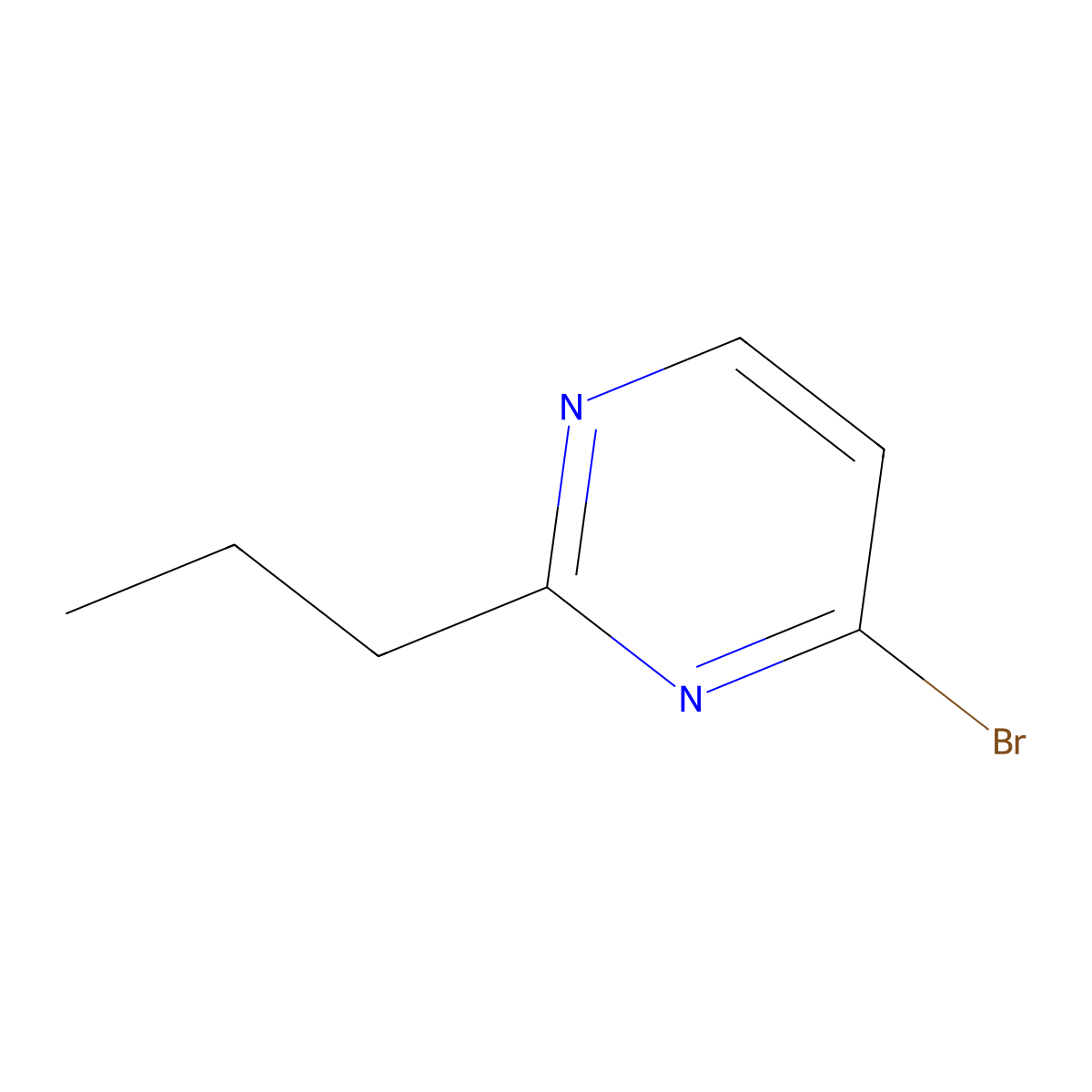 4-Bromo-2-(n-propyl)pyrimidine molecular structure, CAS 1086381-81-8