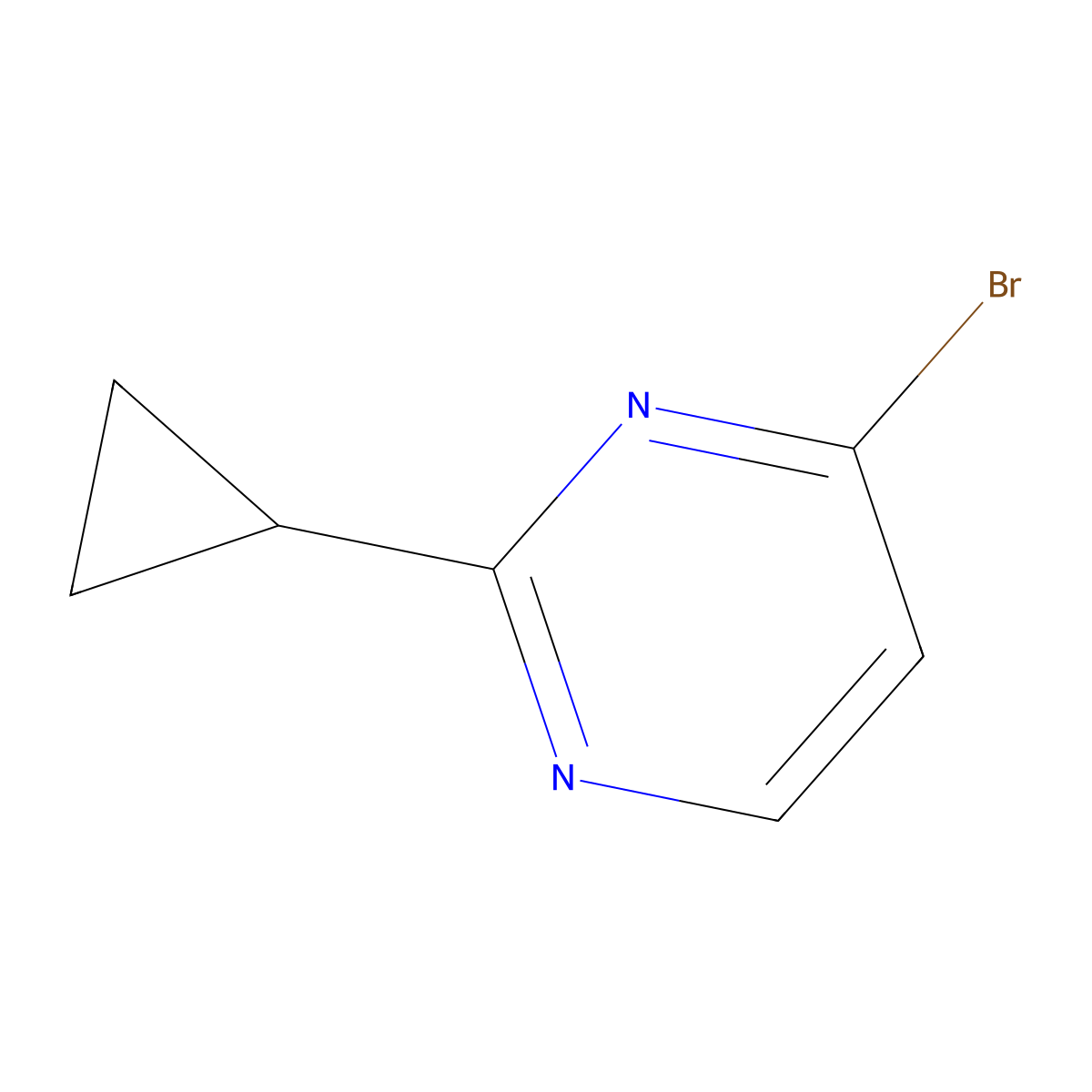 4-Bromo-2-cyclopropylpyrimidine molecular structure, CAS 1086381-83-0