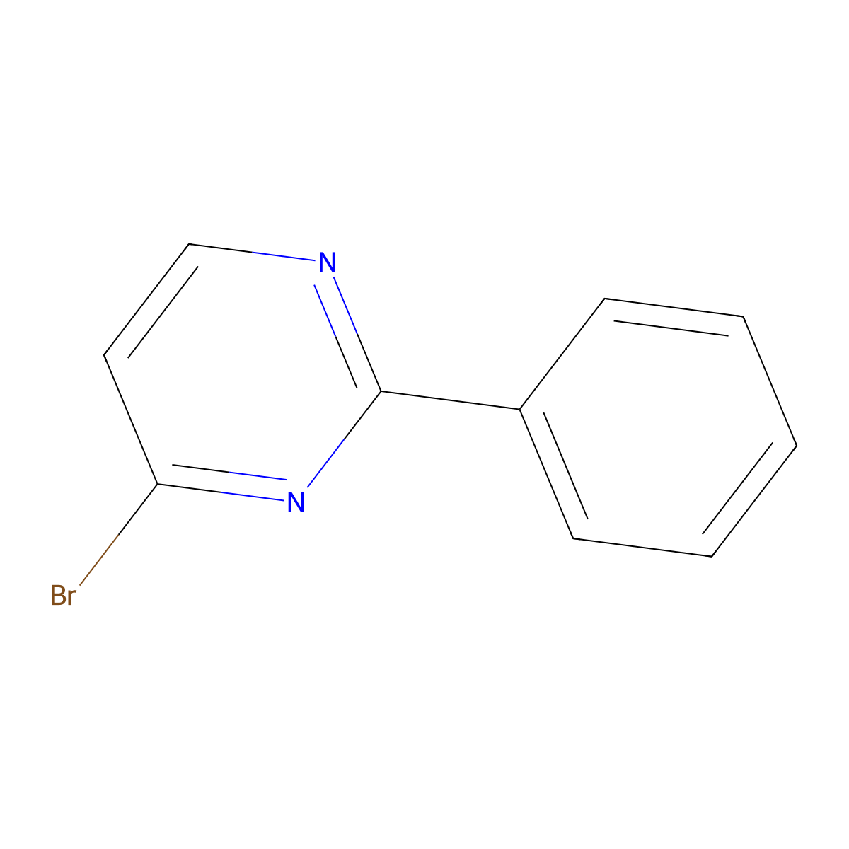 4-Bromo-2-phenylpyrimidine molecular structure, CAS 1086381-99-8
