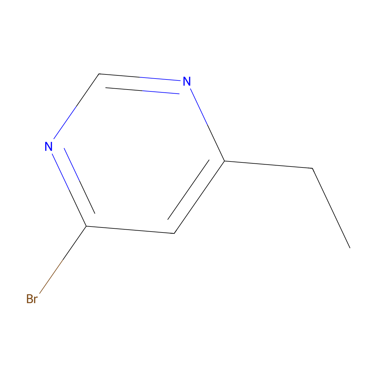 4-Bromo-6-ethylpyrimidine molecular structure, CAS 1086382-07-1