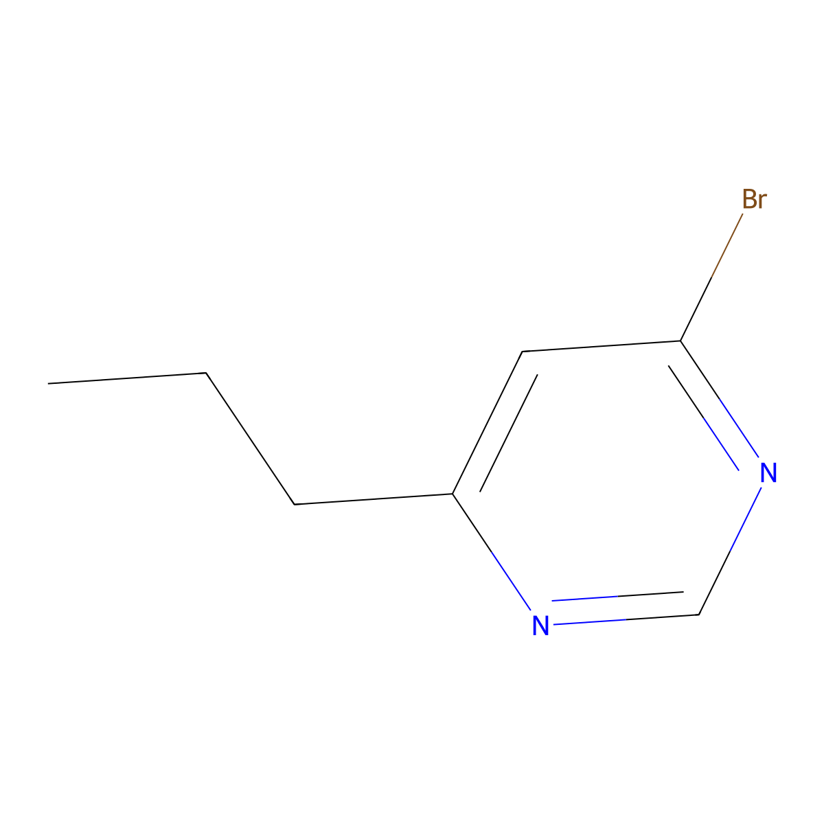 4-Bromo-6-propylpyrimidine molecular structure, CAS 1086382-11-7