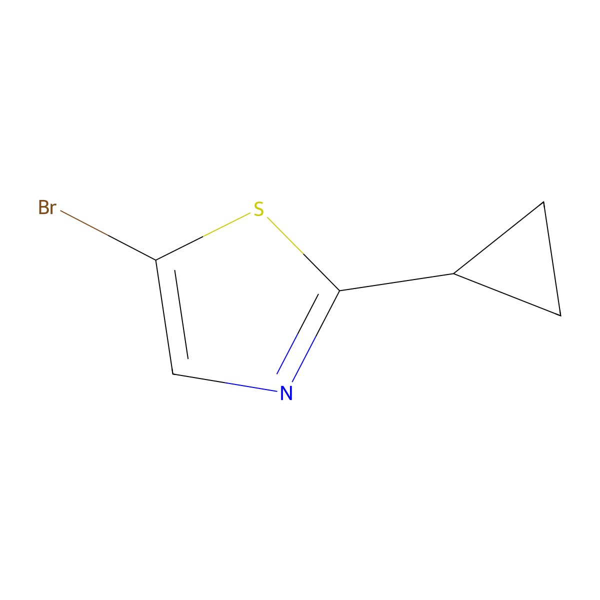 5-Bromo-2-cyclopropyl-1,3-thiazole molecular structure, CAS 1086382-42-4