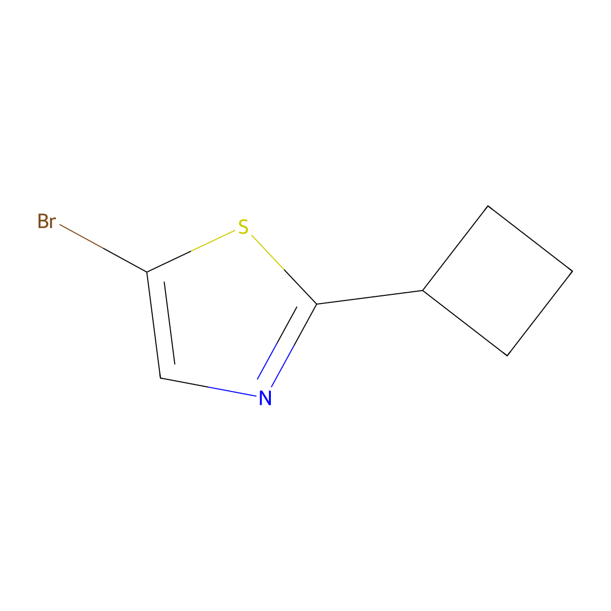 5-Bromo-2-cyclobutylthiazole molecular structure, CAS 1086382-50-4