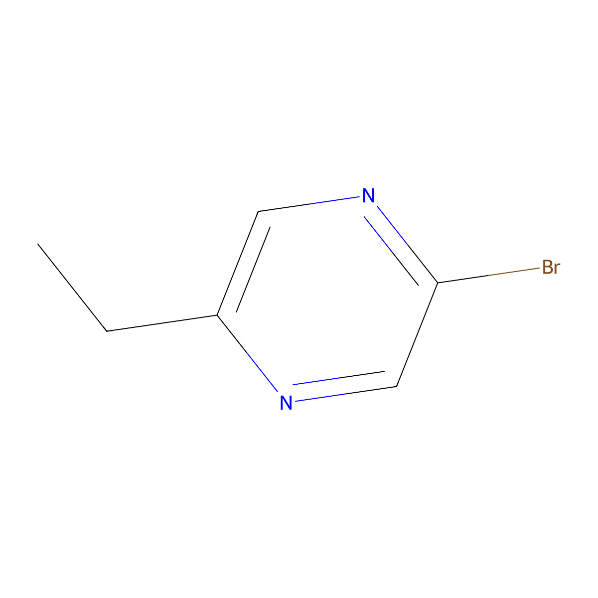 2-Bromo-5-ethylpyrazine molecular structure, CAS 1086382-74-2