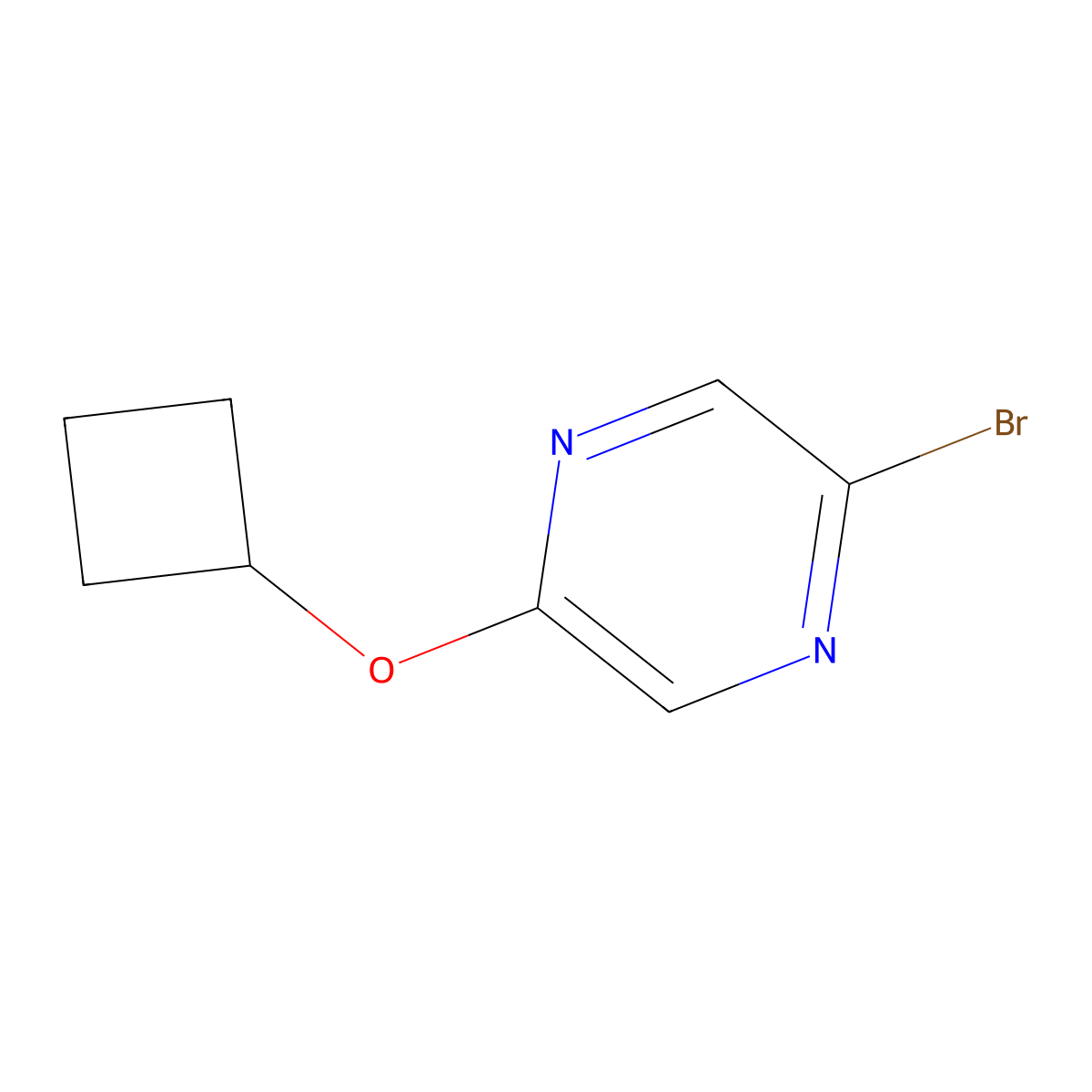 2-Bromo-5-cyclobutoxypyrazine molecular structure, CAS 1086382-86-6