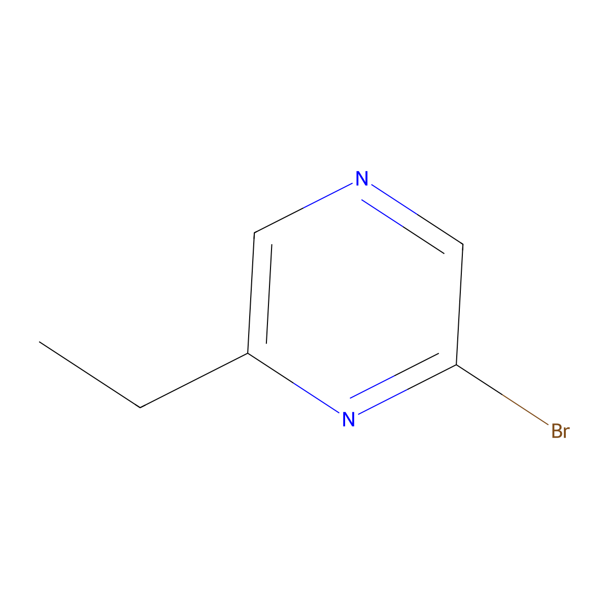 2-Bromo-6-ethylpyrazine molecular structure, CAS 1086382-92-4