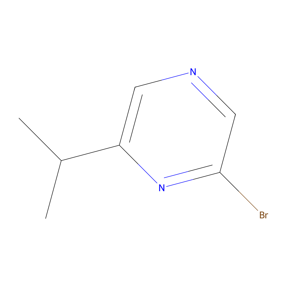 2-Bromo-6-isopropylpyrazine molecular structure, CAS 1086382-94-6