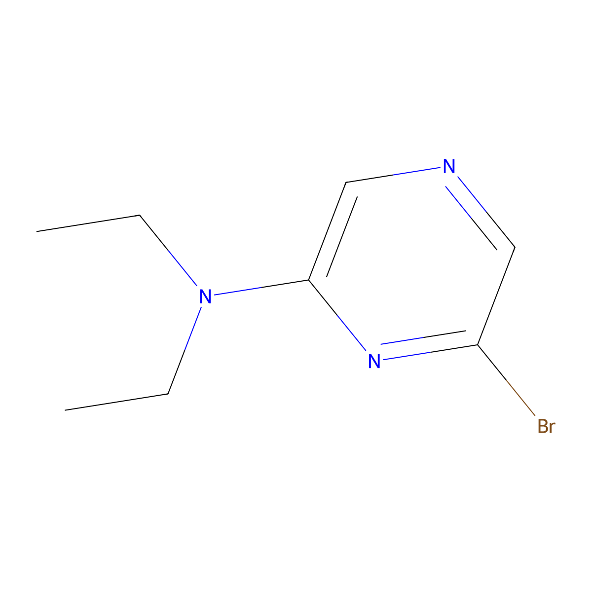 2-Bromo-6-(diethylamino)pyrazine molecular structure, CAS 1086383-22-3