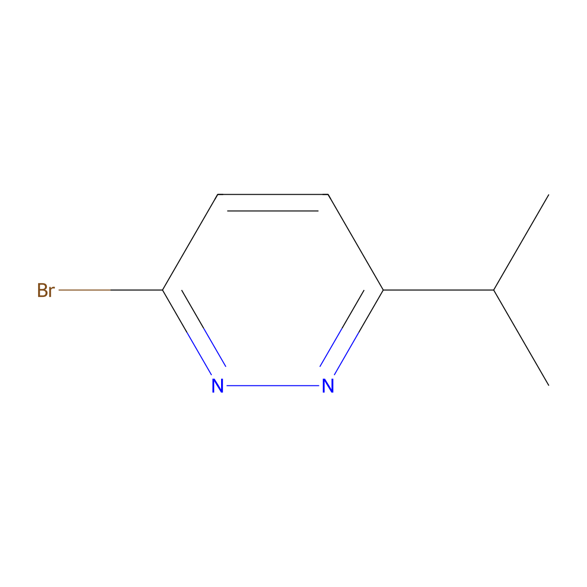 3-Bromo-6-isopropylpyridazine molecular structure, CAS 1086383-70-1
