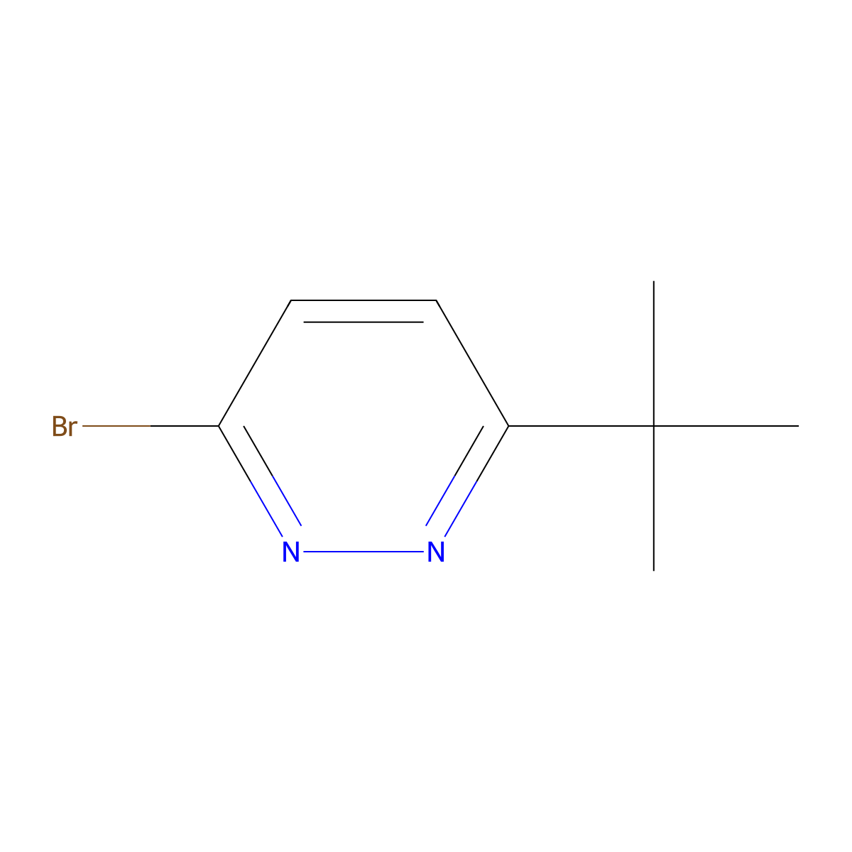 3-Bromo-6-(tert-butyl)pyridazine molecular structure, CAS 1086383-74-5
