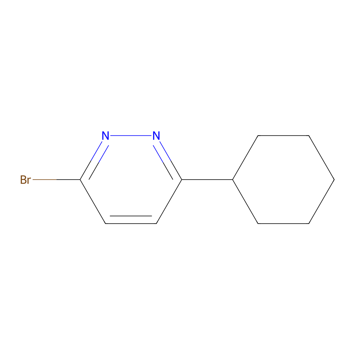 3-Bromo-6-(cyclohexyl)pyridazine molecular structure, CAS 1086383-81-4