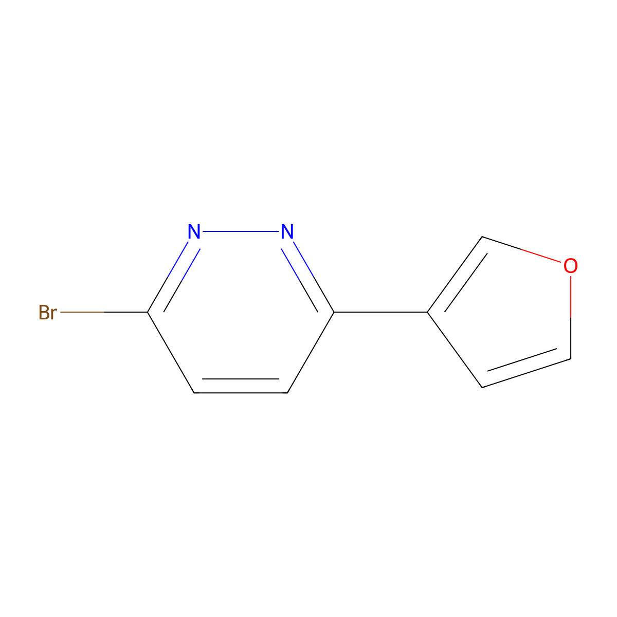 3-Bromo-6-(3-furyl)pyridazine molecular structure, CAS 1086383-87-0