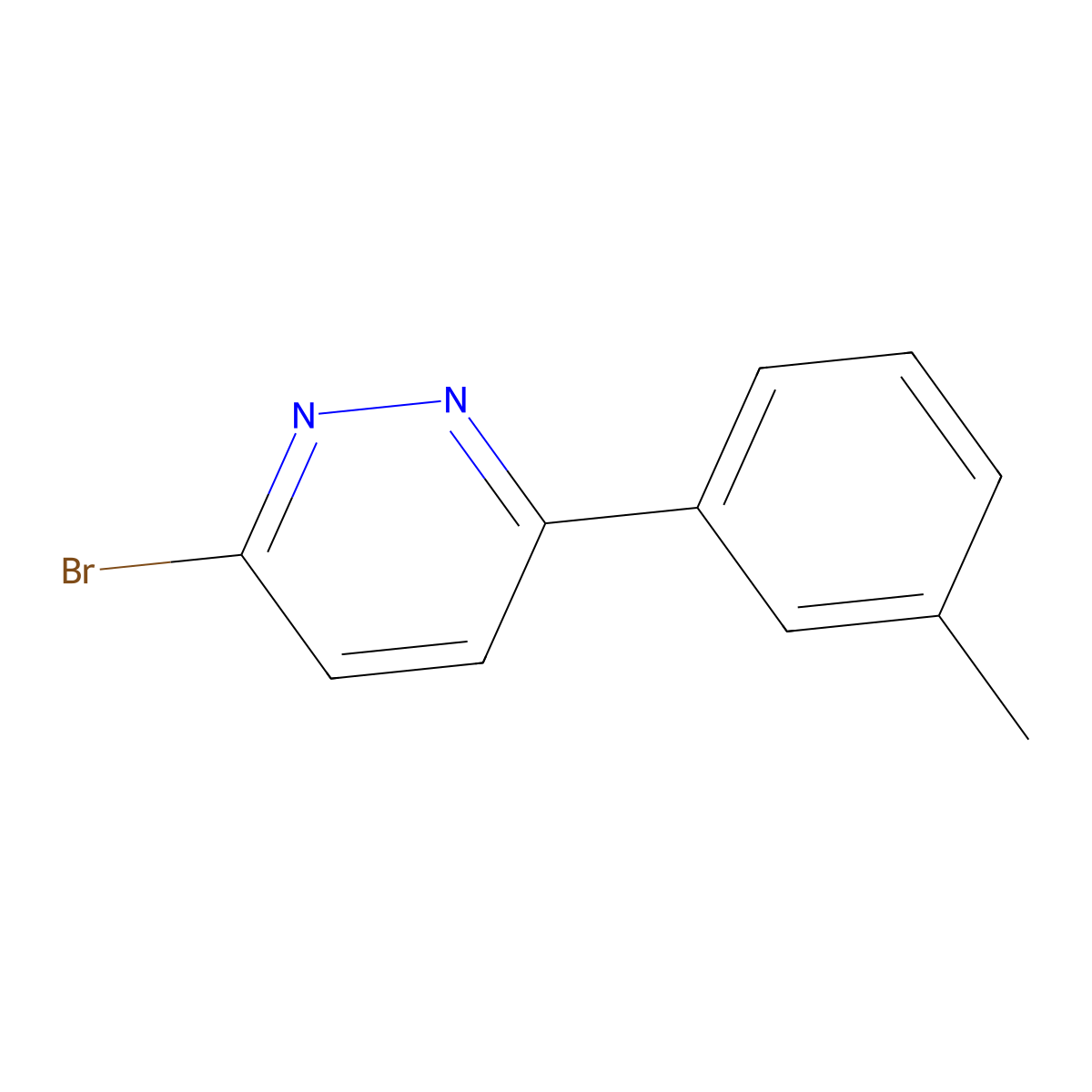 3-Bromo-6-(3-tolyl)pyridazine molecular structure, CAS 1086383-93-8