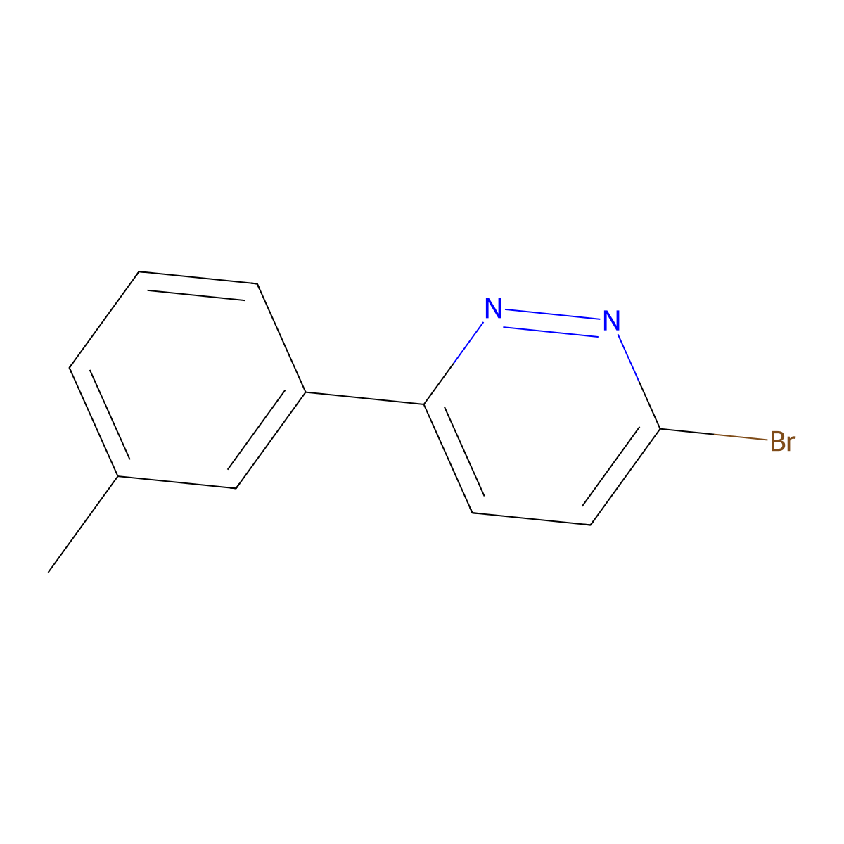 3-Bromo-6-(3-tolyl)pyridazine molecular structure, CAS 1086383-93-8
