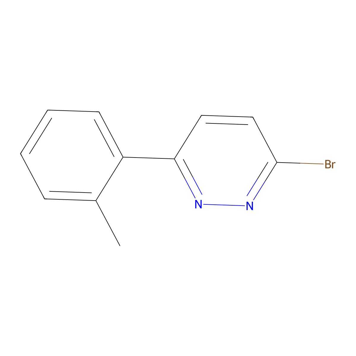 3-Bromo-6-(2-tolyl)pyridazine molecular structure, CAS 1086383-96-1