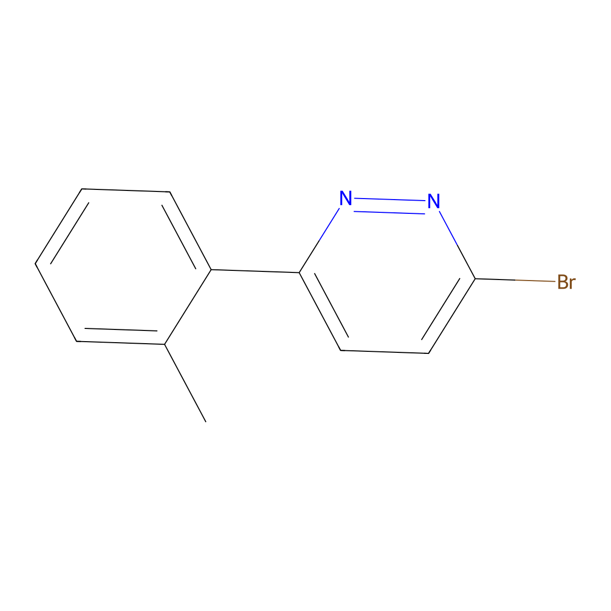 3-Bromo-6-(2-tolyl)pyridazine molecular structure, CAS 1086383-96-1