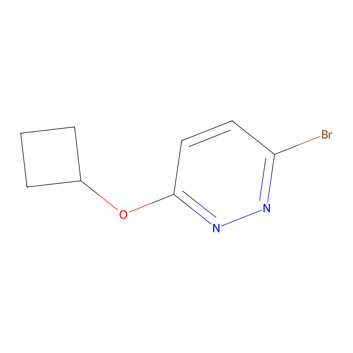 3-Bromo-6-(cyclobutoxy)pyridazine molecular structure, CAS 1086383-99-4