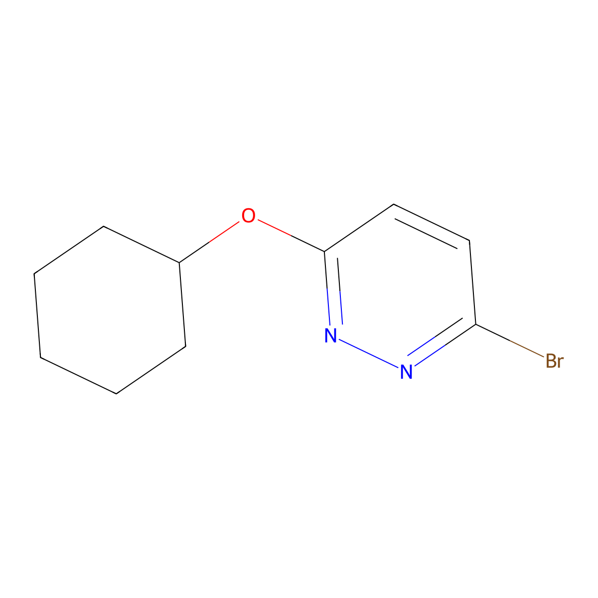 3-Bromo-6-(cyclohexyloxy)pyridazine molecular structure, CAS 1086384-02-2