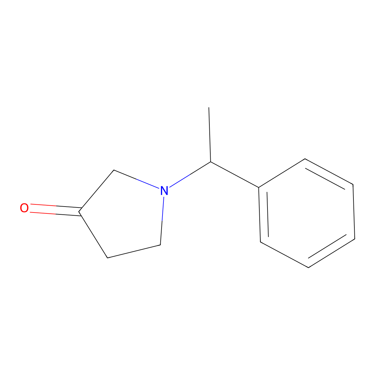 1-(1-Phenylethyl)pyrrolidin-3-one molecular structure, CAS 1086384-99-7
