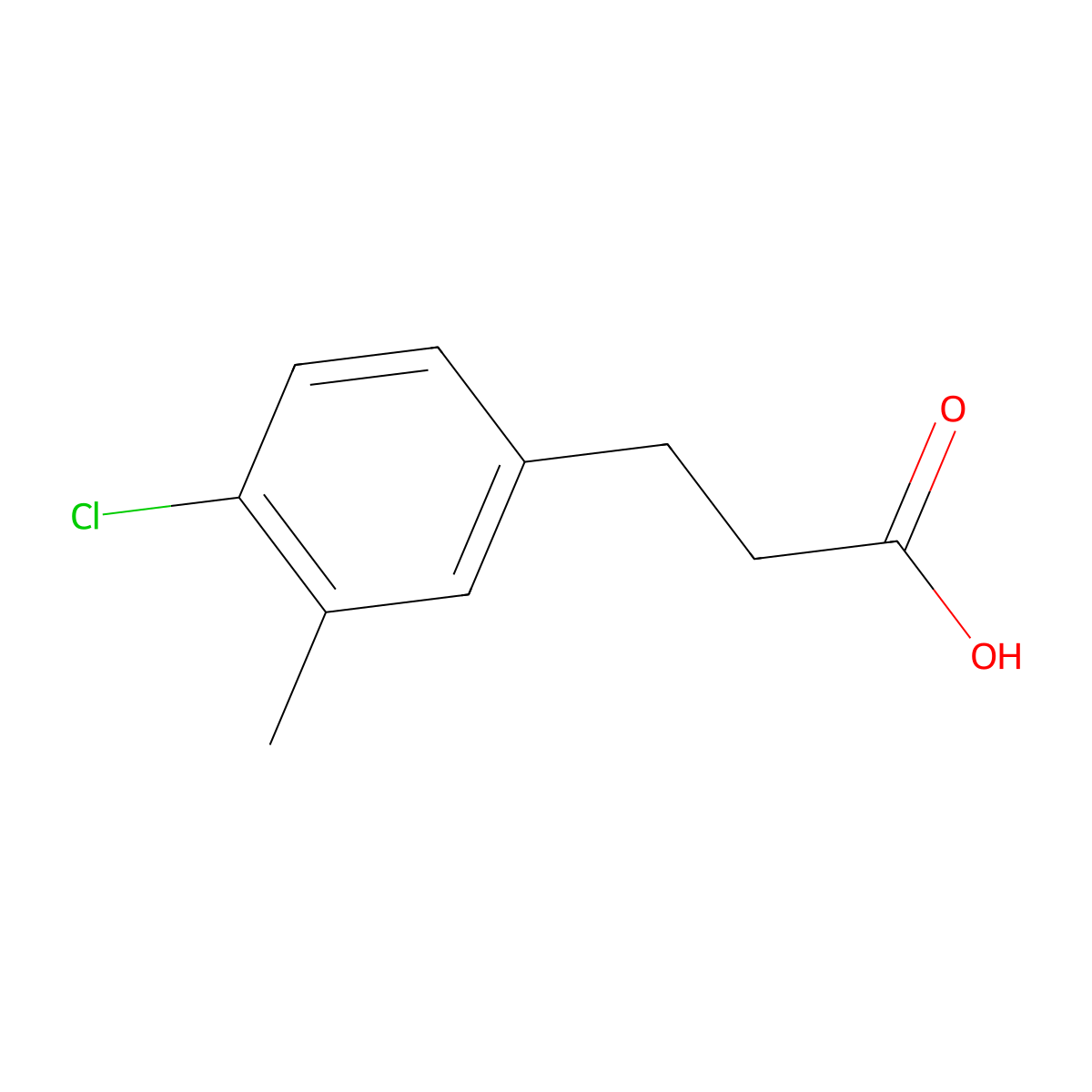 3-(4-Chloro-3-methylphenyl)propanoic acid molecular structure, CAS 1086386-05-1