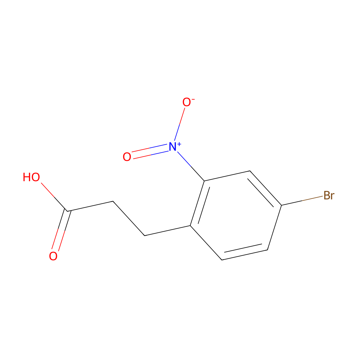 3-(4-Bromo-2-nitrophenyl)propanoic acid molecular structure, CAS 1086386-16-4