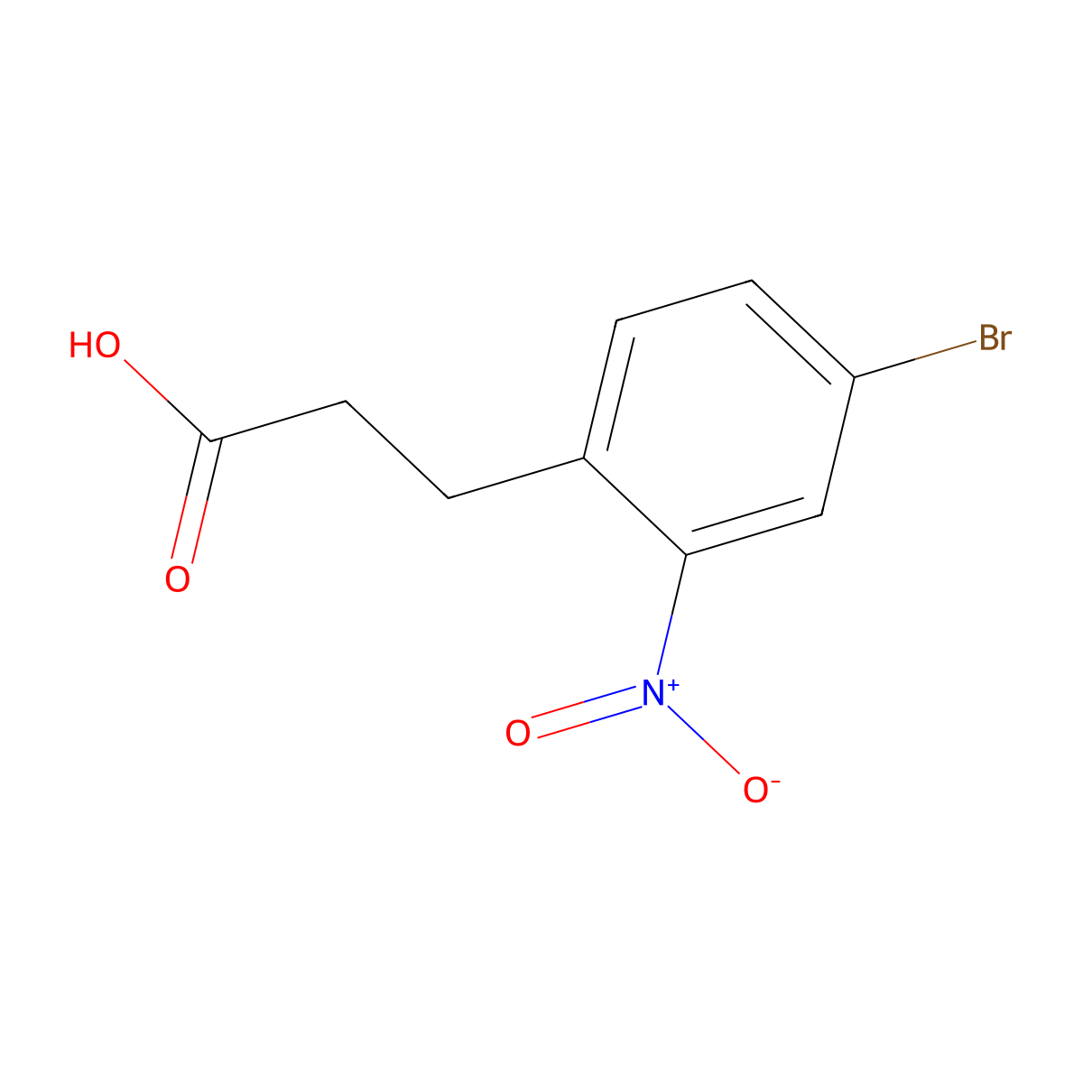 3-(4-Bromo-2-nitrophenyl)propanoic acid molecular structure, CAS 1086386-16-4