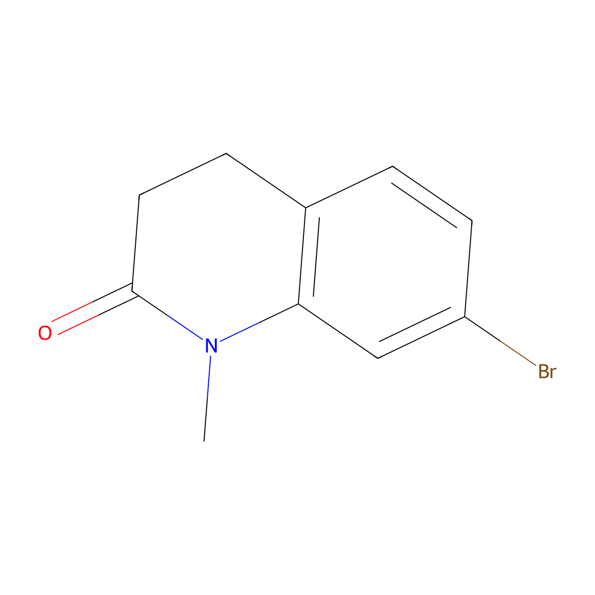 7-Bromo-3,4-dihydro-1-methyl-2(1H)-quinolinone molecular structure, CAS 1086386-20-0