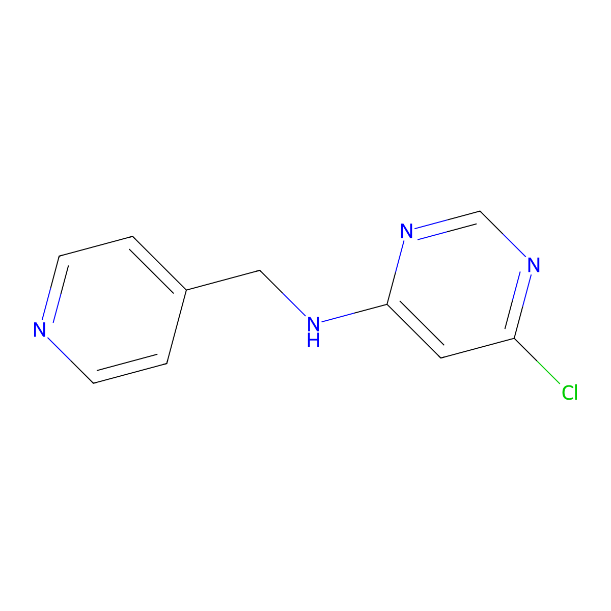 6-chloro-N-(pyridin-4-ylmethyl)pyrimidin-4-amine molecular structure, CAS 1086386-59-5