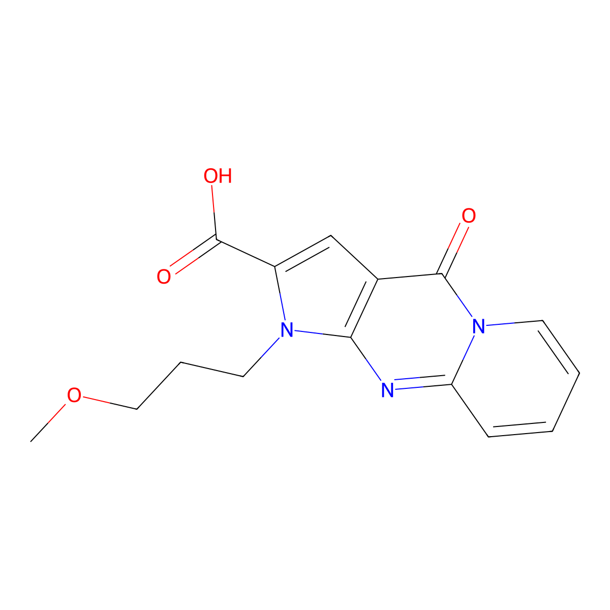 1-(3-Methoxypropyl)-4-oxo-1,4-dihydropyrido[1,2-a]pyrrolo[2,3-d]pyrimidine-2-carboxylic acid molecular structure, CAS 1086386-77-7