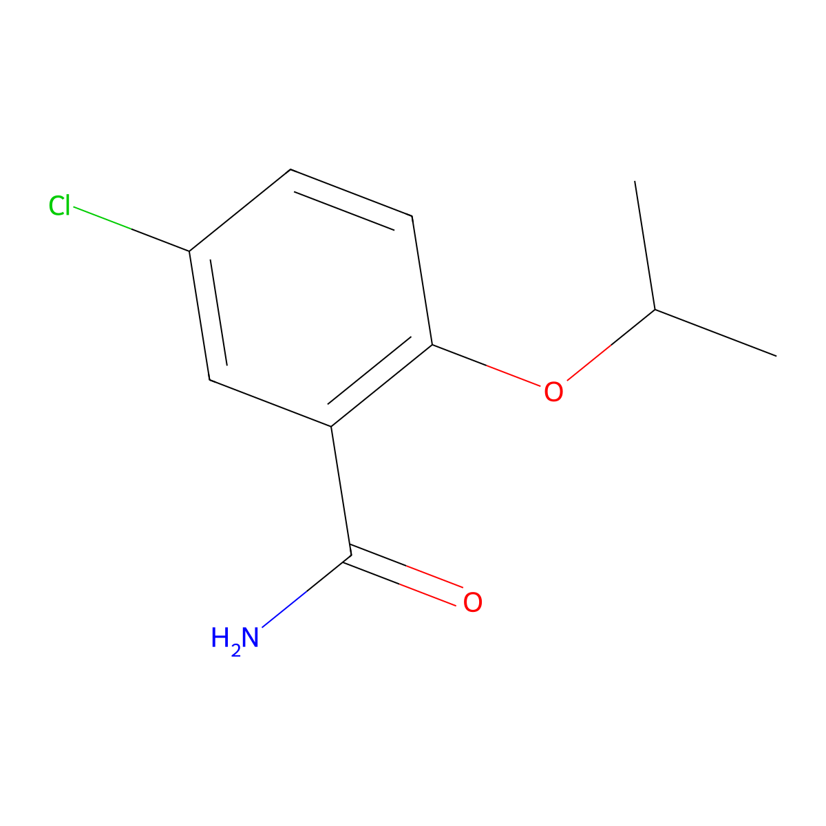 5-Chloro-2-isopropoxybenzamide molecular structure, CAS 1086387-35-0