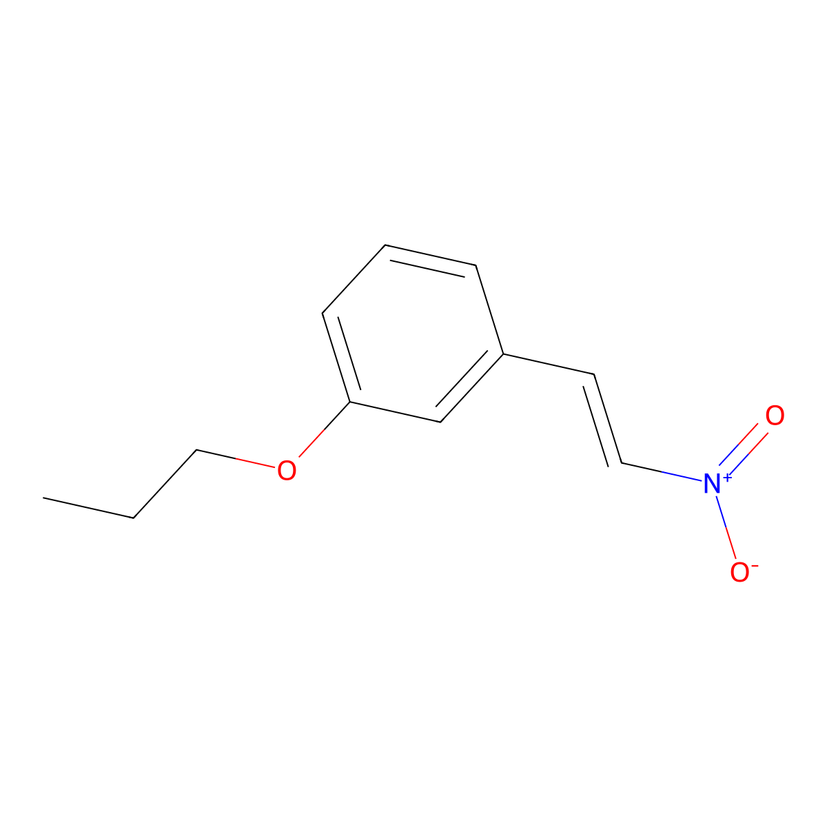 1-(2-Nitroethenyl)-3-propoxybenzene molecular structure, CAS 1086387-37-2