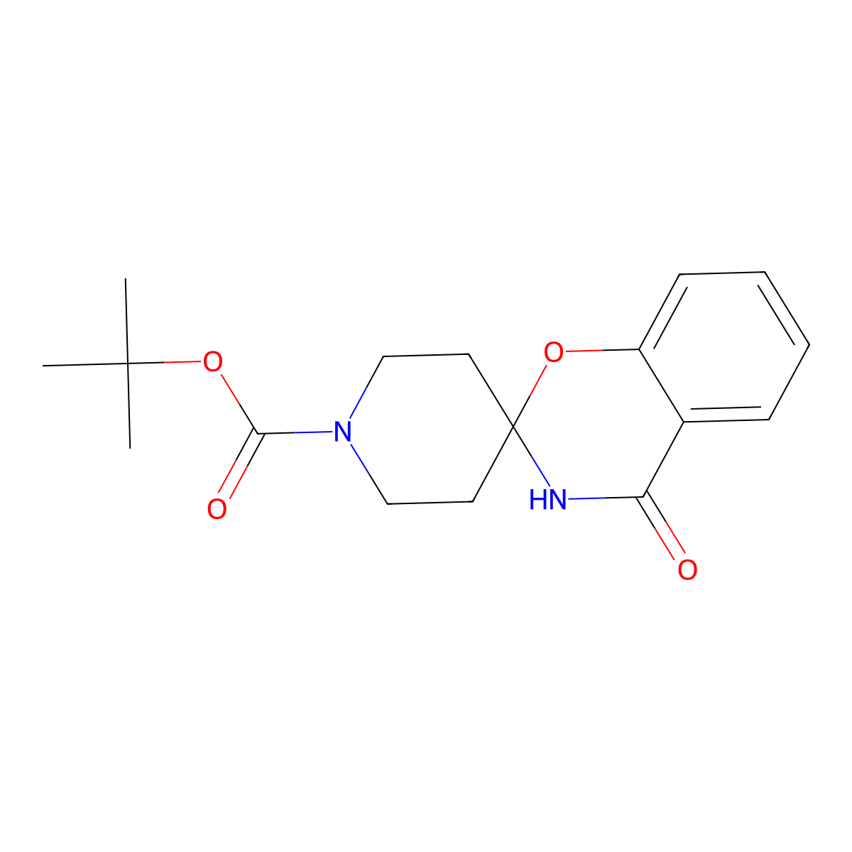 tert-Butyl 4-oxo-3,4-dihydrospiro[benzo[e][1,3]oxazine-2,4'-piperidine]-1'-carboxylate molecular structure, CAS 1086389-63-0