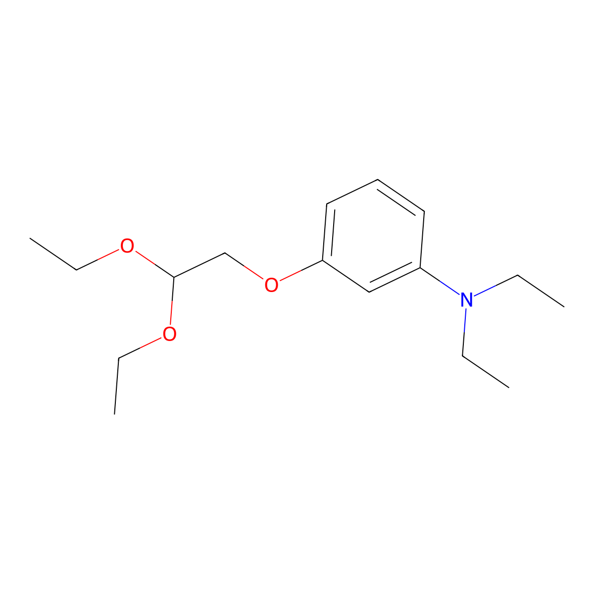 Benzenamine, 3-(2,2-diethoxyethoxy)-N,N-diethyl- molecular structure, CAS 108639-47-0