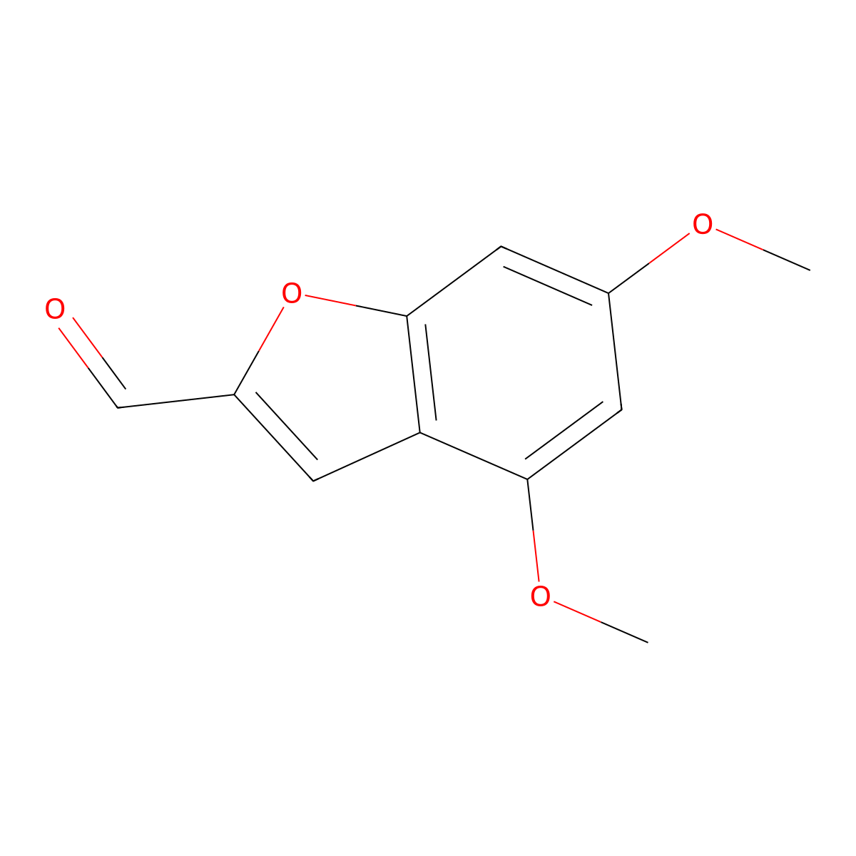 4,6-Dimethoxy-1-benzofuran-2-carbaldehyde molecular structure, CAS 108639-48-1
