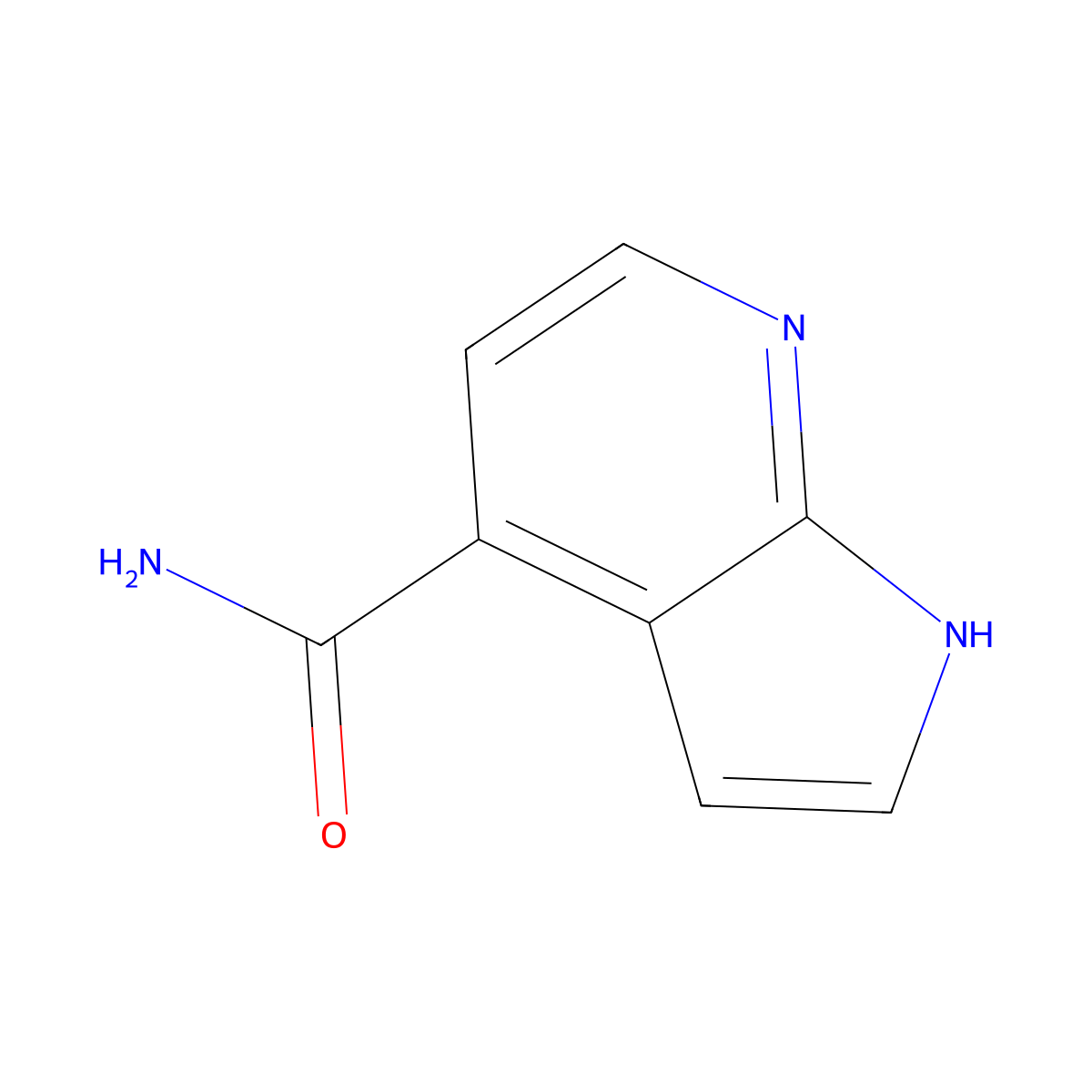 1H-Pyrrolo[2,3-b]pyridine-4-carboxamide molecular structure, CAS 1086390-83-1