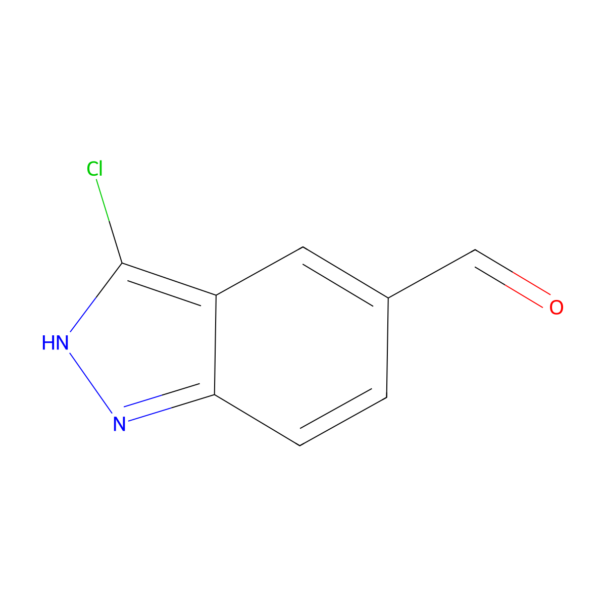 3-Chloro-1H-indazole-5-carboxaldehyde molecular structure, CAS 1086391-03-8