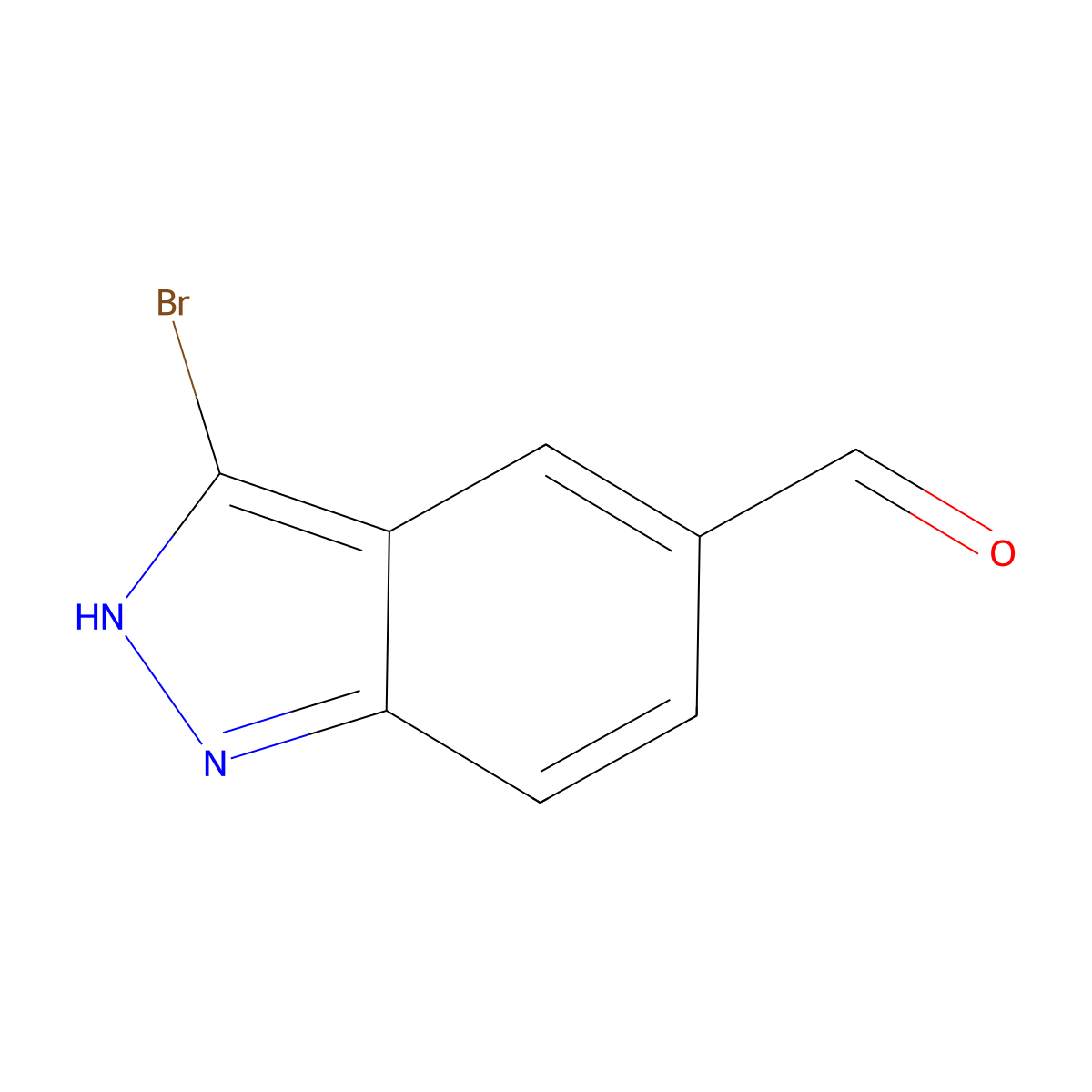 3-Bromo-1H-indazole-5-carboxaldehyde molecular structure, CAS 1086391-08-3
