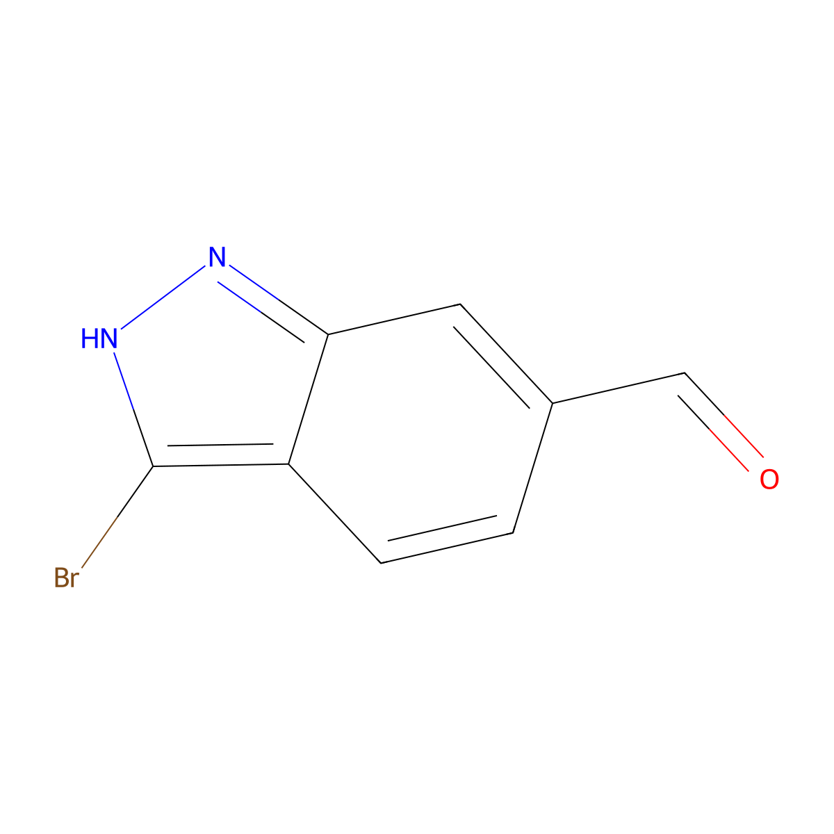 3-Bromo-1H-indazole-6-carbaldehyde molecular structure, CAS 1086391-14-1
