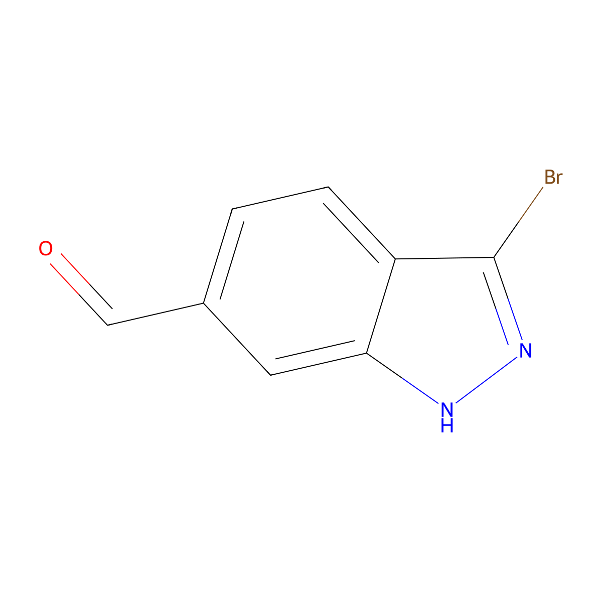 3-Bromo-1H-indazole-6-carbaldehyde molecular structure, CAS 1086391-14-1