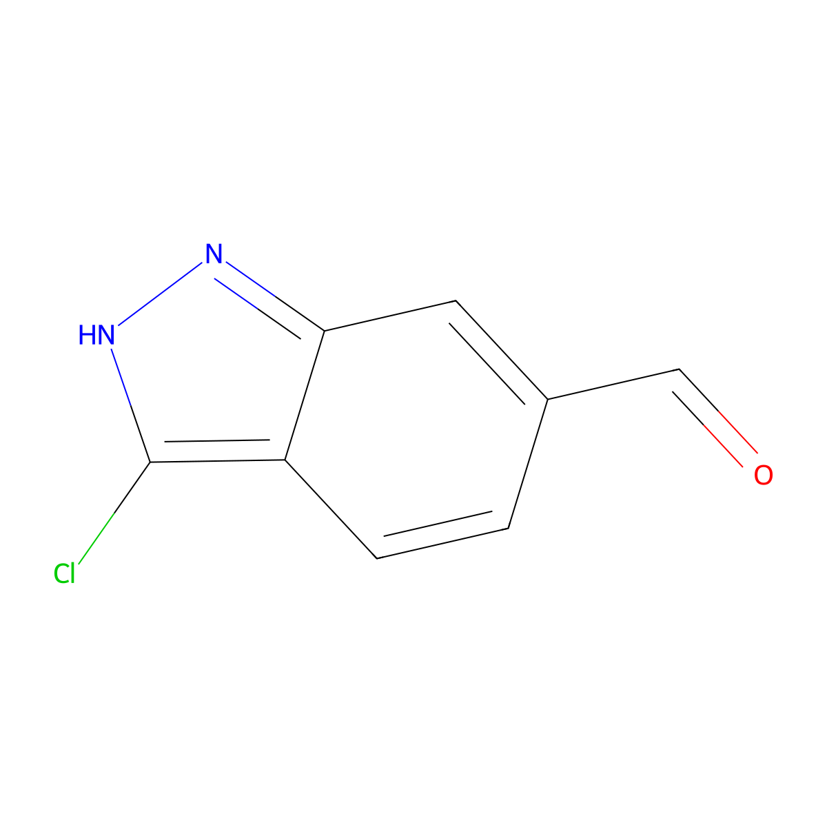 3-Chloro-1H-indazole-6-carbaldehyde molecular structure, CAS 1086391-23-2