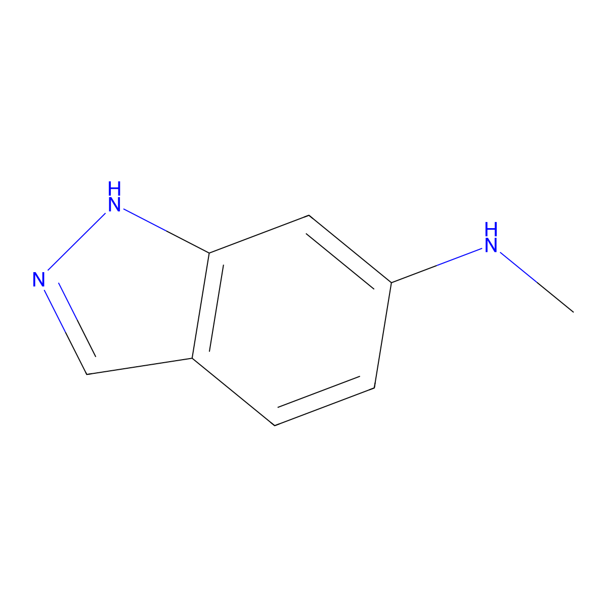 (1H-Indazol-6-yl)-methyl-amine molecular structure, CAS 1086392-14-4