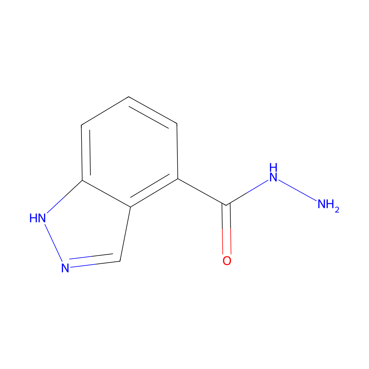 1H-indazole-4-carbohydrazide molecular structure, CAS 1086392-16-6