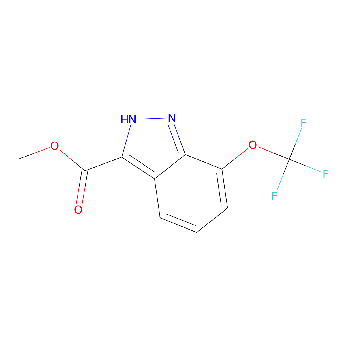 7-Trifluoromethoxy-1H-indazole-3-carboxylic acid methyl ester molecular structure, CAS 1086392-22-4