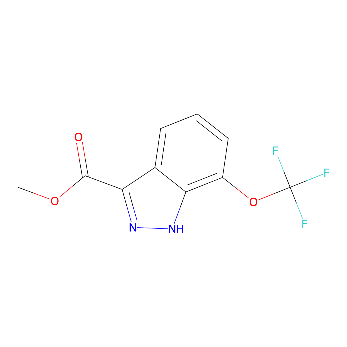 7-Trifluoromethoxy-1H-indazole-3-carboxylic acid methyl ester molecular structure, CAS 1086392-22-4