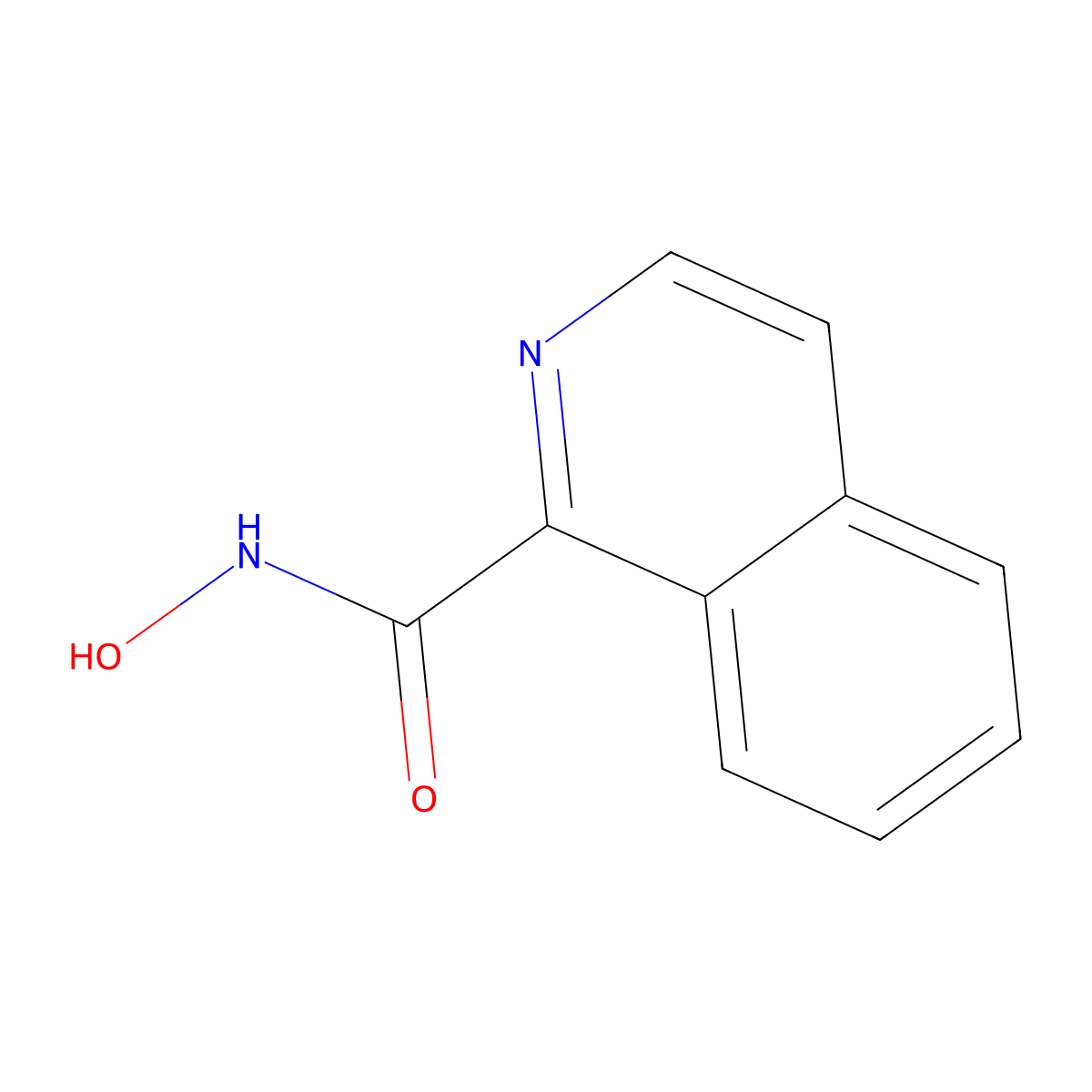 Isoquinoline-1-carboxylic acid hydroxyamide molecular structure, CAS 1086392-60-0