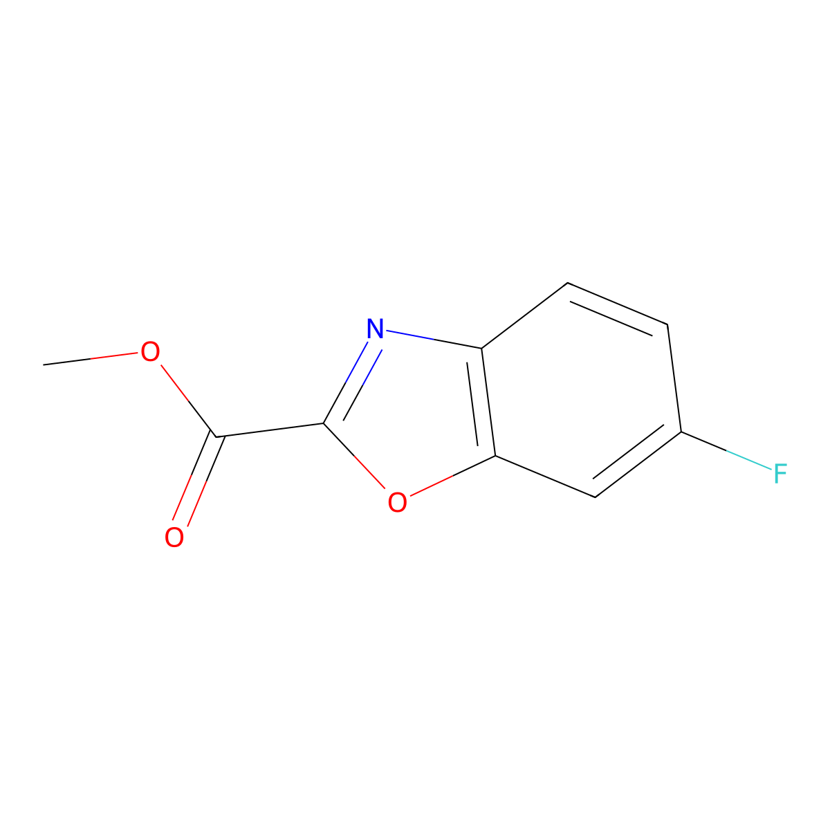 Methyl 6-fluorobenzo[d]oxazole-2-carboxylate molecular structure, CAS 1086392-62-2