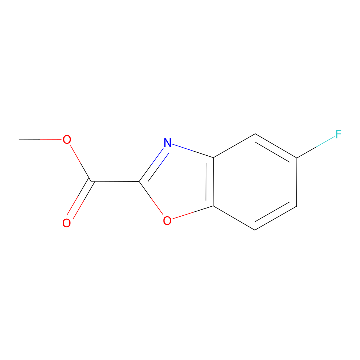Methyl 5-fluorobenzo[d]oxazole-2-carboxylate molecular structure, CAS 1086392-64-4