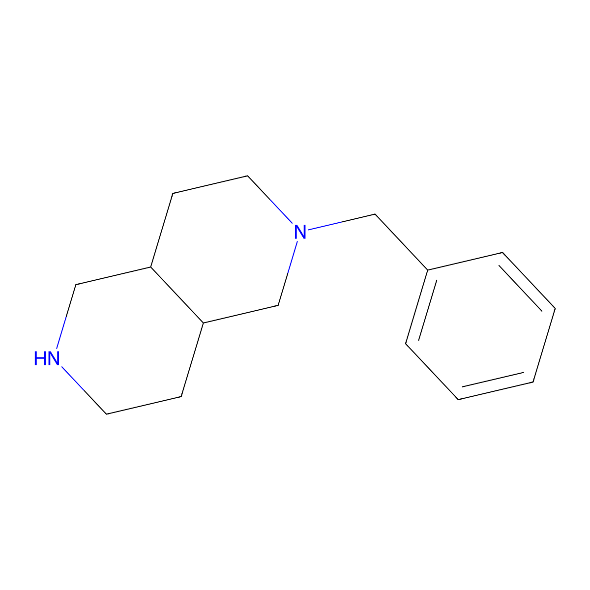 2-Benzyldecahydro-2,6-naphthyridine molecular structure, CAS 1086392-66-6
